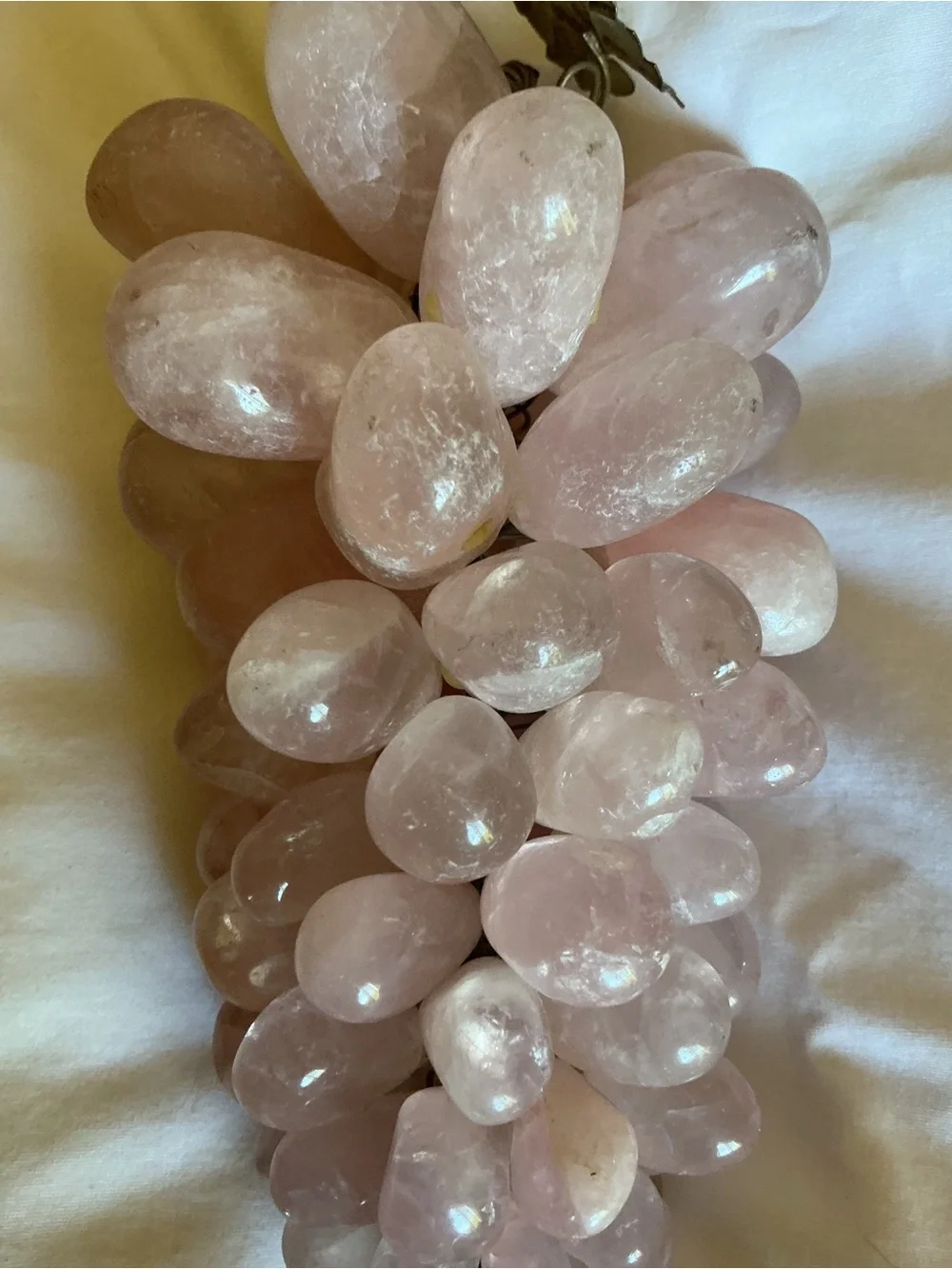Rose Quartz Grape Cluster Mid Century